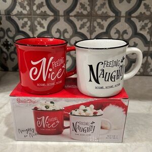 NIB-New in Original Box Scarlet Skye brand "Naughty or Nice?" 11oz Mugs-Set if 2
